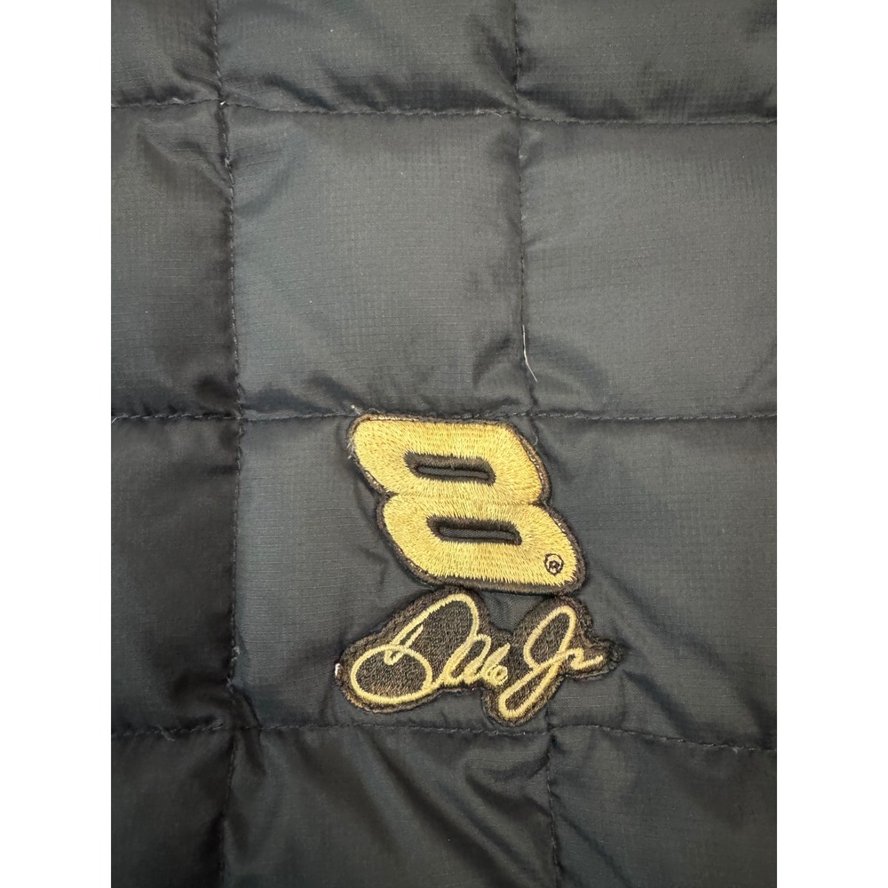 Vintage Chase Authentics Dale Earnhardt Jr #8 Down Puffer Jacket Black LG NASCAR - Picture 4 of 13